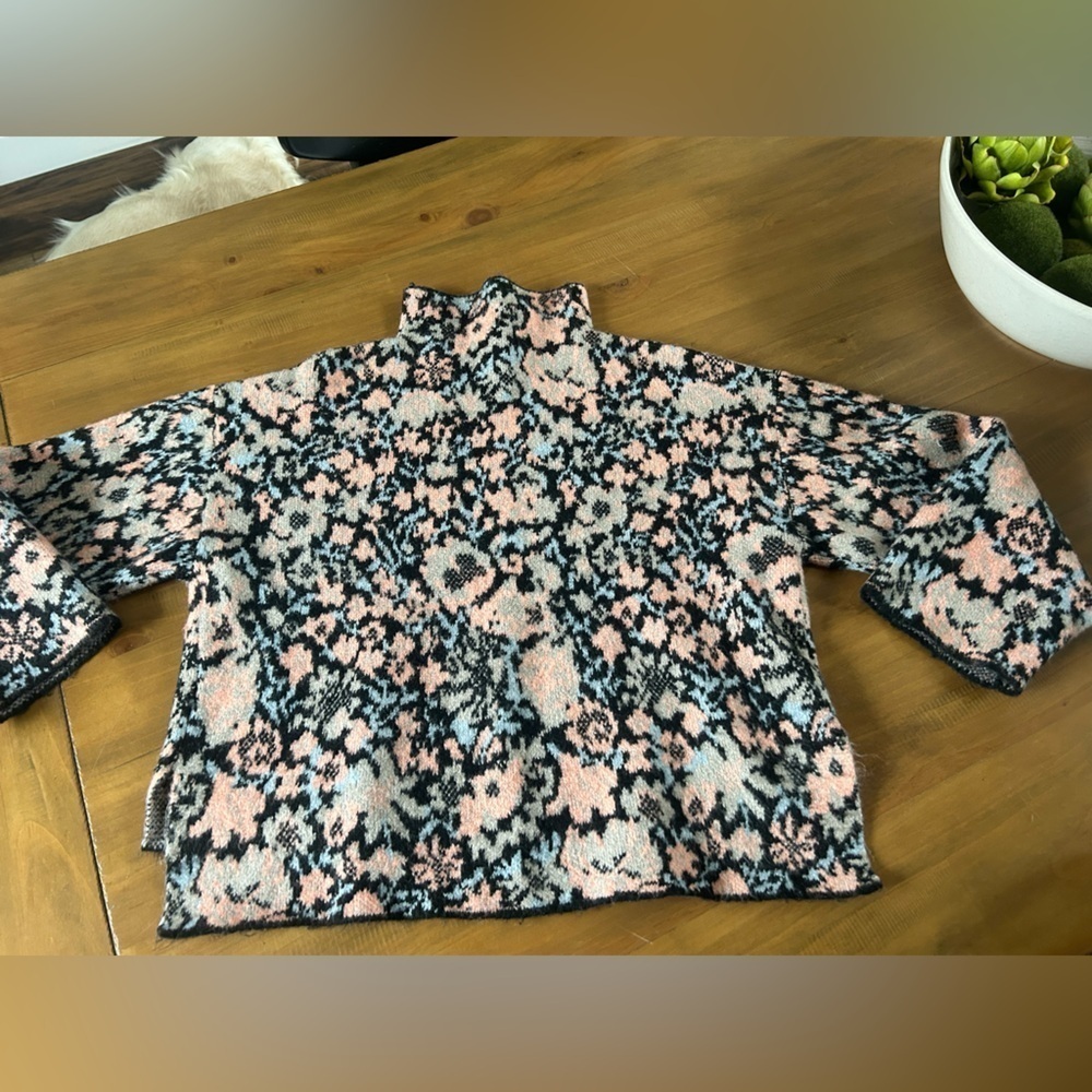 Zara Floral Patterned Mockneck Sweater - Picture 2 of 9
